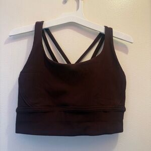 lululemon athletica Ribbed Strappy Sports Bra - burgandy